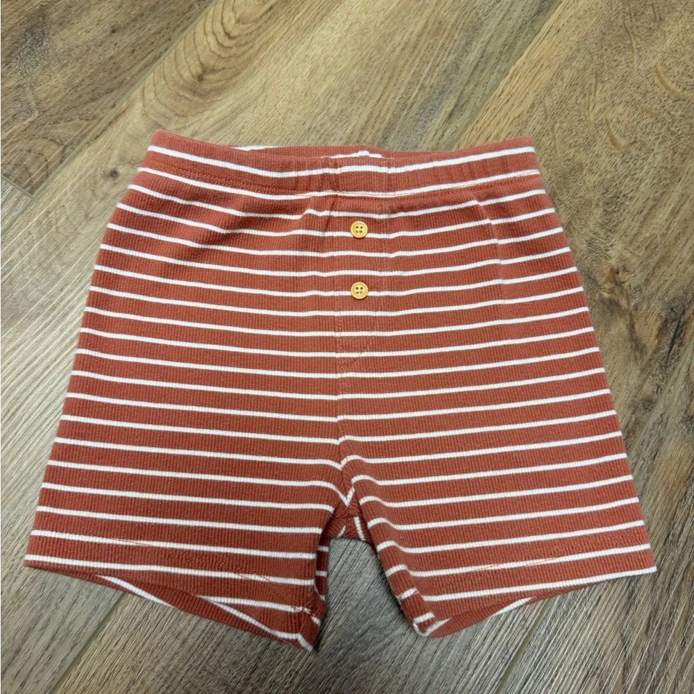 Little & Co. Kids Striped and Solid Shorts Set -‎ Gray and Red 3T